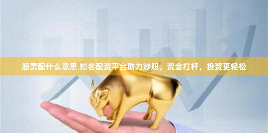 股票配什么意思 知名配资平台助力炒股，资金杠杆，投资更轻松